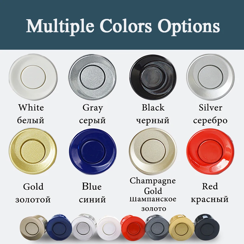 Хиппкрон 4 шт. Датчики парковки 22 мм черные, красные, синие, золотые, серые, серебряные, шампань / Белый цвет автомобильная обратная зондировка.