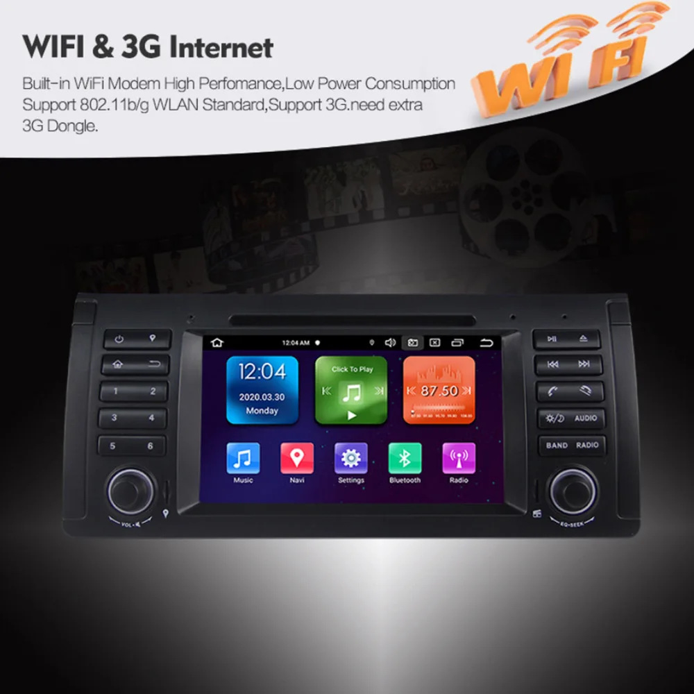 Автомобильный dvd-плеер с сенсорным экраном 4 + 64 ГБ Android 1996 радио зеркалом заднего