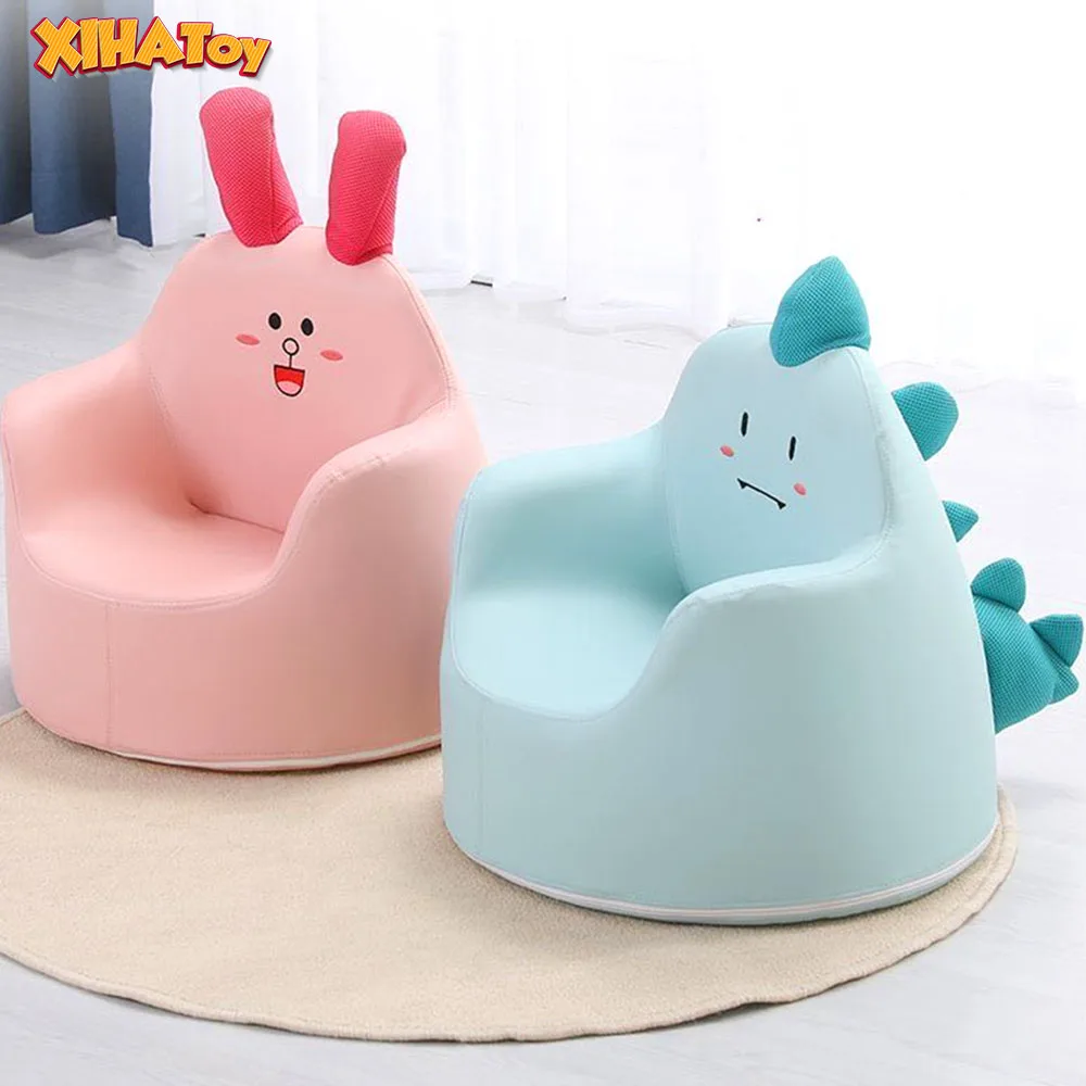 

Мягкий детский мультяшный маленький диван девочка учится сидеть на спине сиденье Детская мебель в форме кролика Декор для комнаты полиурет...