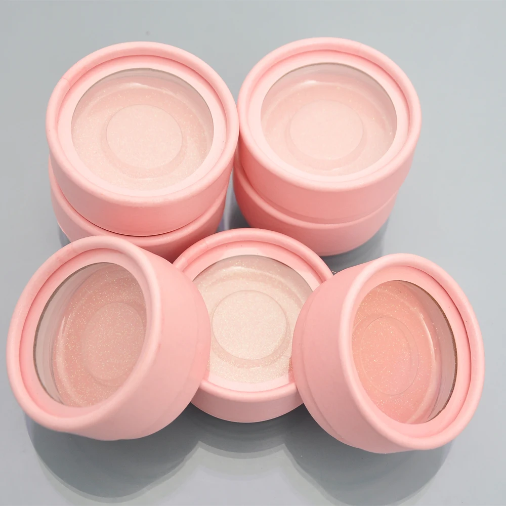 Оптовая продажа круглая коробка для упаковки накладных ресниц коробки