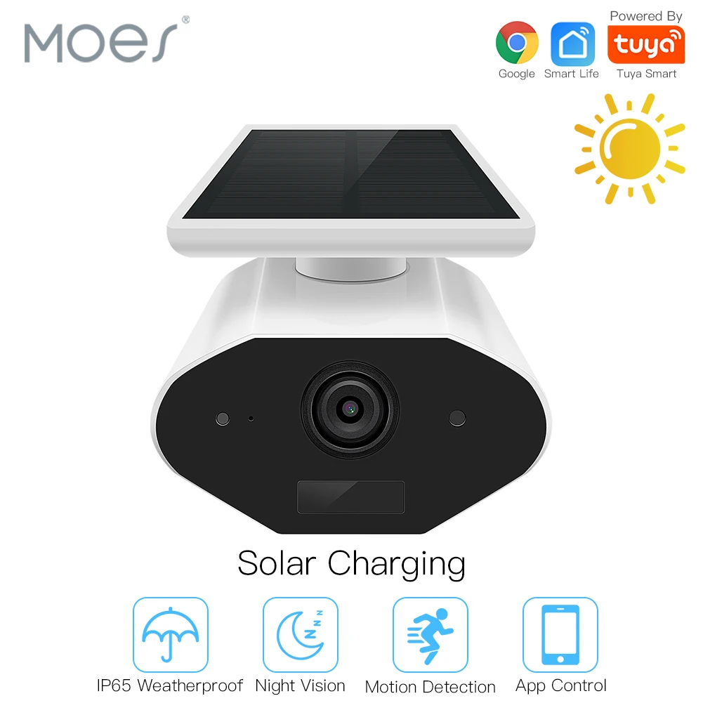 Уличная Солнечная камера Tuya HD 1080P сетевая Двусторонняя аудиосистема IP65 проводка