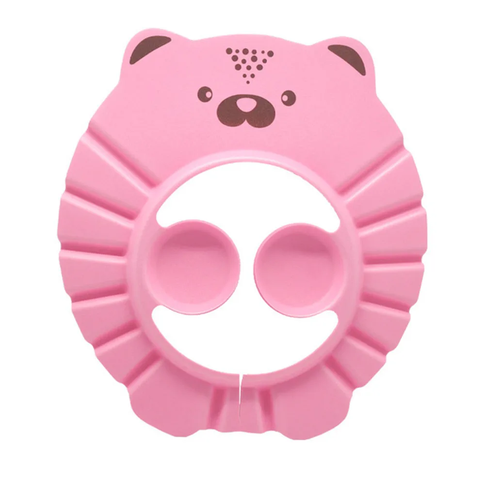 Регулируемая шапка для детей милый головной убор купания с шампунем козырек