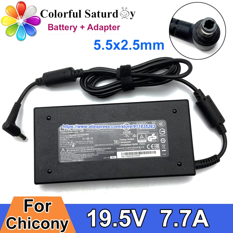 Ультратонкий адаптер питания CHICONY 19 5 V 7.7A 150W для MSI GS70 STEALTH PRO-003 PRO-210 GS60 2QE-237US GP73 G6
