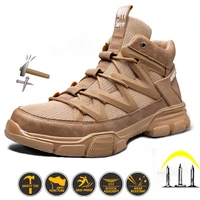 men work shoes steel toe cap safety boots european standard anti smash anti puncture sport shoe safety shoes work sneakers adult