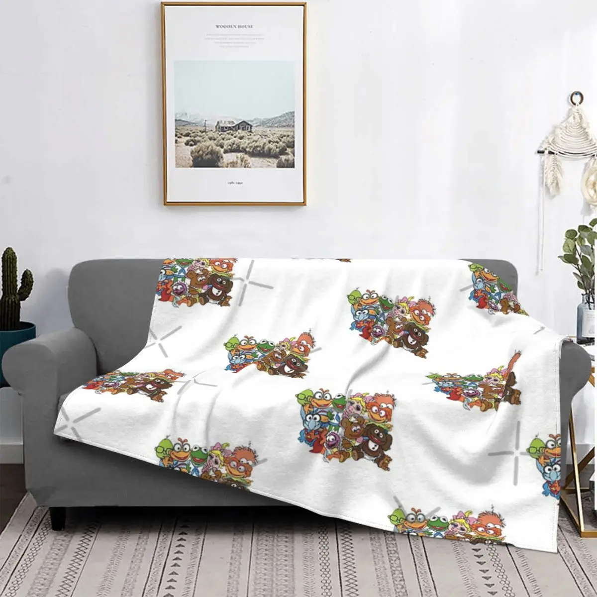 

Muppet-Manta a кубики для детей, для cama colcha, manta Kawaii para cama