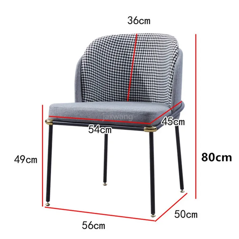 

Nordic Chair Dining Chair Home Restaurant Dining Chairs PU Leather Stool Backrest Desk Chair Light Luxury Dining Table Chairs