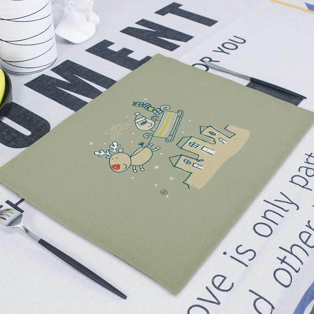 Рождественский коврик для чашки 42*32 см подстилка в скандинавском стиле с