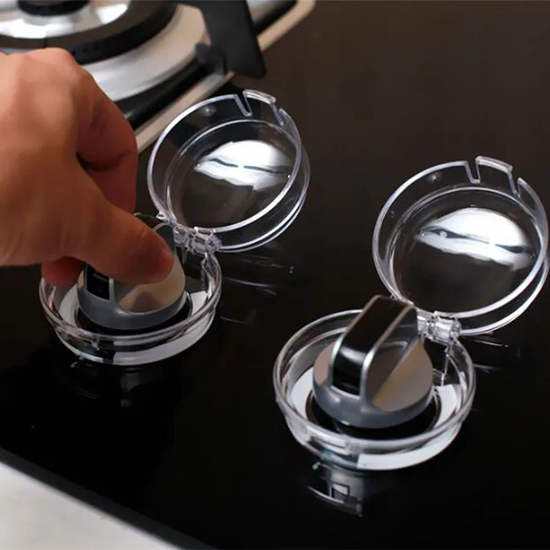 

4 pieces Baby Kids Safety Locks Oven Stove Gas Range Control Switch Knob Cover Plastic Kitchen Cooker Oven Stove Protection