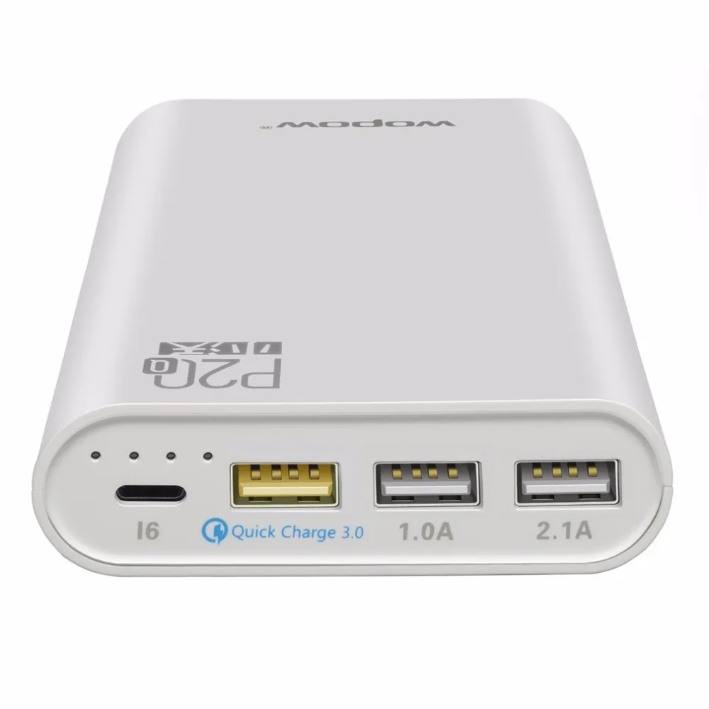 Wopow P20Q 20000mAh power Bank Универсальное зарядное устройство для быстрой зарядки 3 0