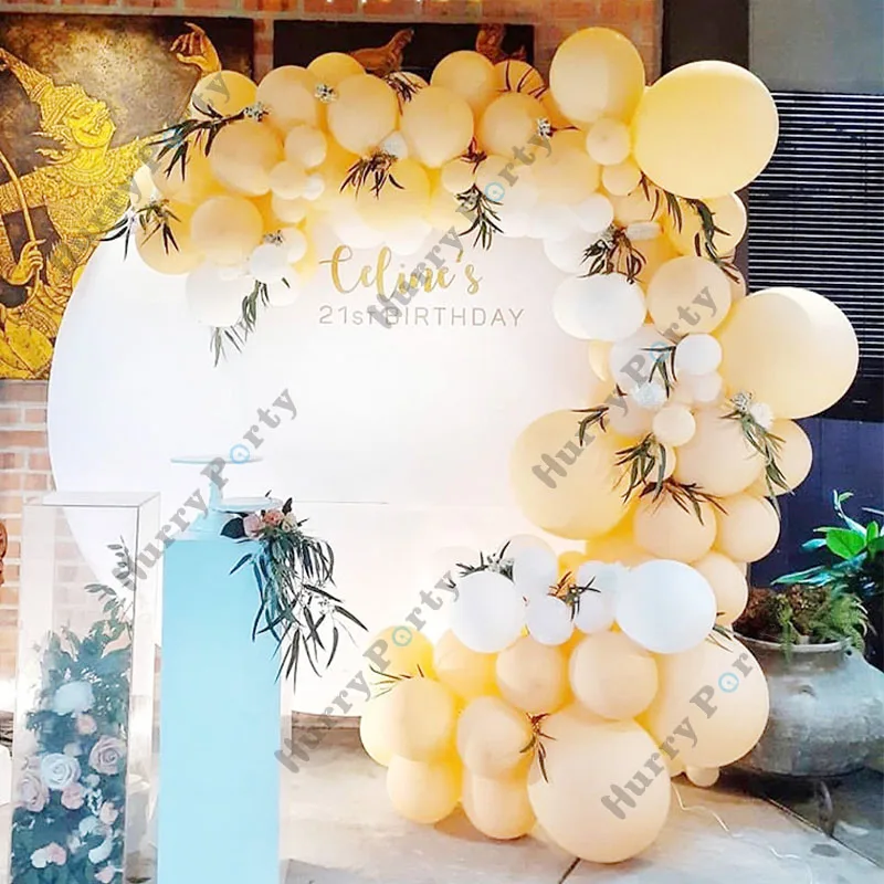 130 шт. желтый макарон гирлянда арочный комплект украшения для 50-го дня рождения