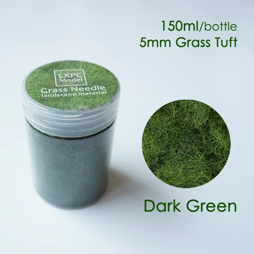 Dark Green Песочный стол производство газон 5 мм трава Tuft трава порошок трава иглы ручной работы пейзаж материал - Цвет: Dark Green