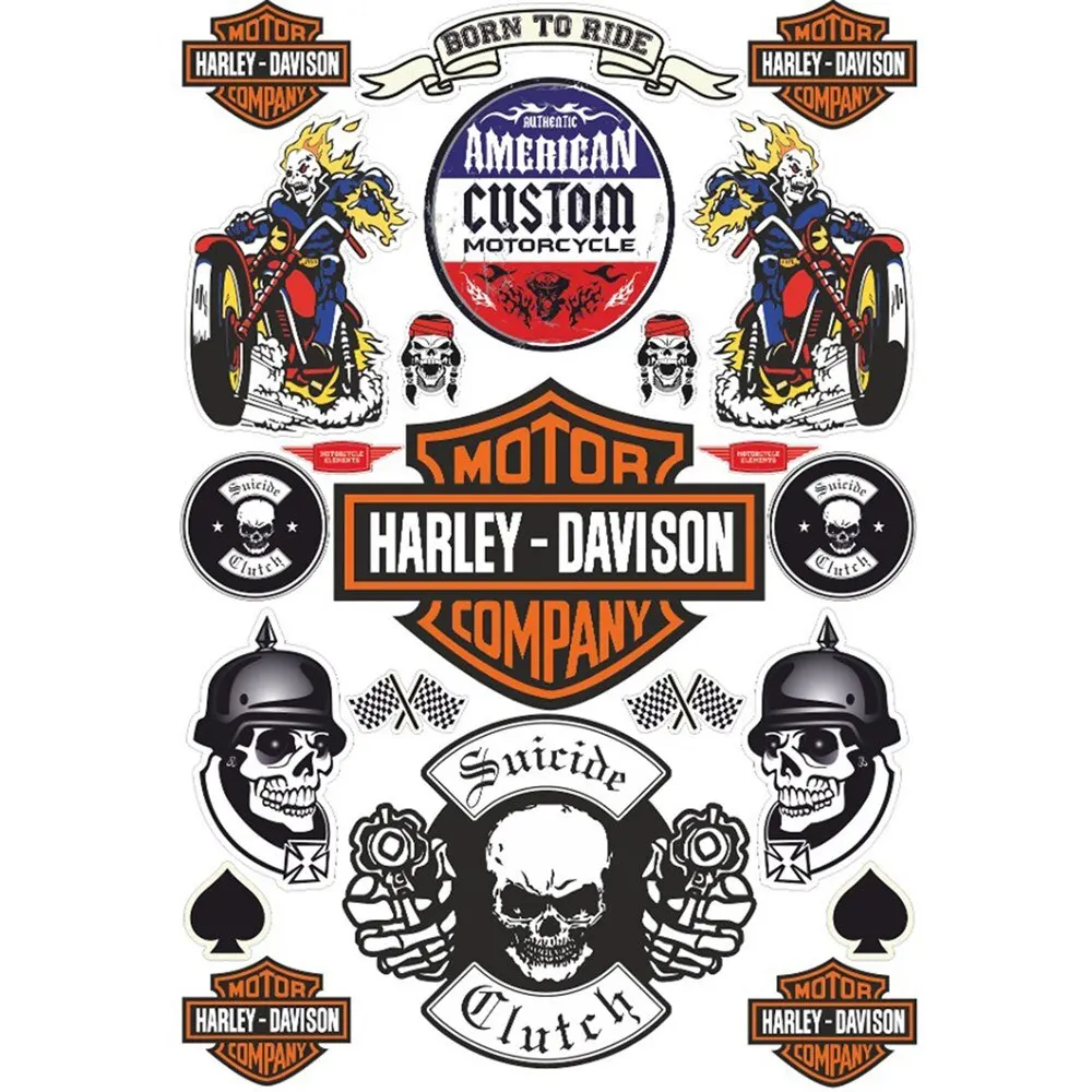 

2021 New Fashion Halley David Stickers / Gas Cap Protective Cover Stickers Special Gift for Motor Bike Enthusiasts Design Fit