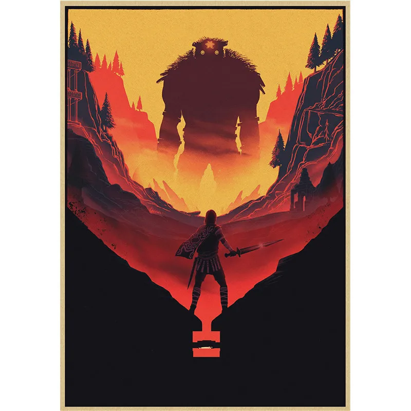 Картины в стиле аниме постеры из крафт-бумаги настенное искусство домашний декор