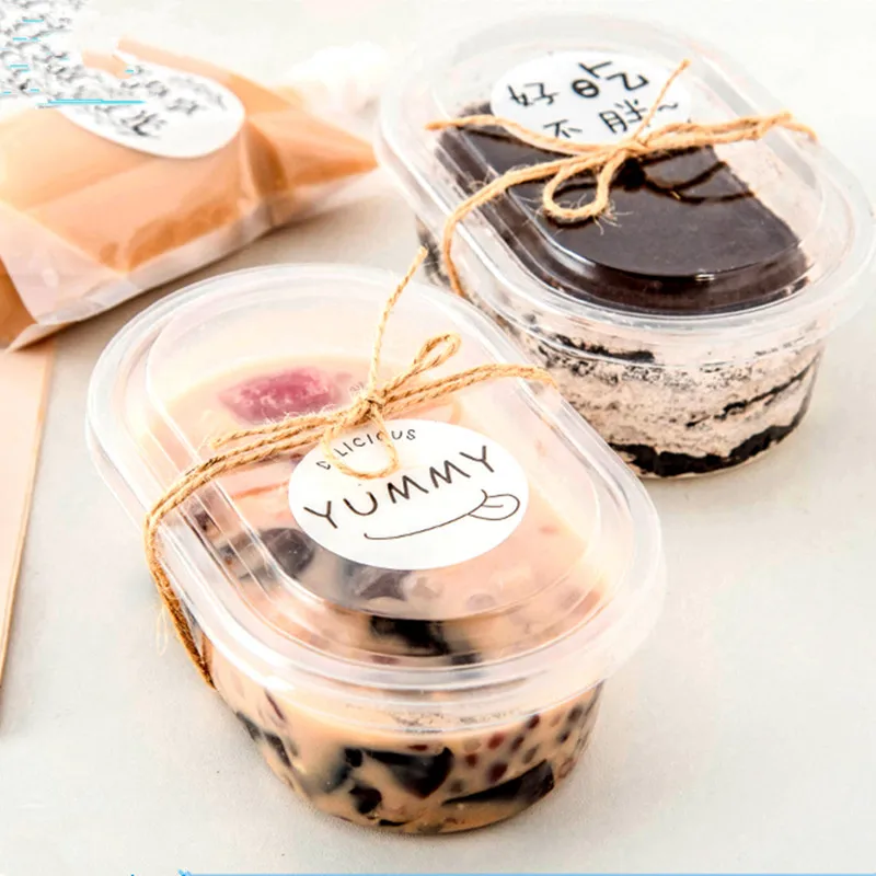 50 шт. креативная пластиковая миска коробки для упаковки фруктов и салатов