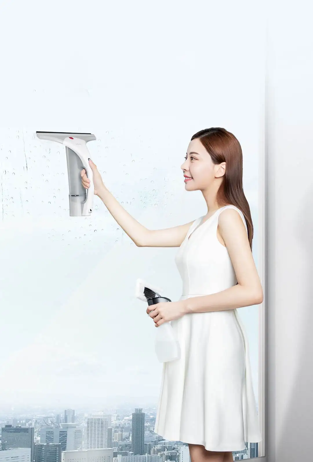 YOUPIN Lofans QX-408 Wireless Electric Window Cleaners Multifunction 1500pa 120ml Water Tank Hand-held Glass Vacuum Cleaner