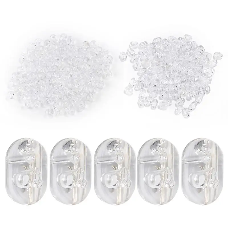 

100 PCS Transparent Fishing Beads Cross Plastic Pierced Turn The Ring Beads Round Float Balls Light Glowing Fishing Lures Rig