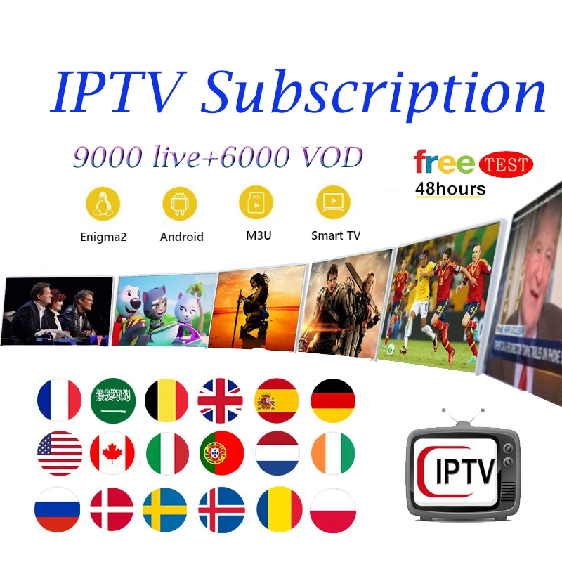 IP tv M3U подписка 1 год Italia 9000 активный канал Сервер Поддержка Spainish Germen Италия android box