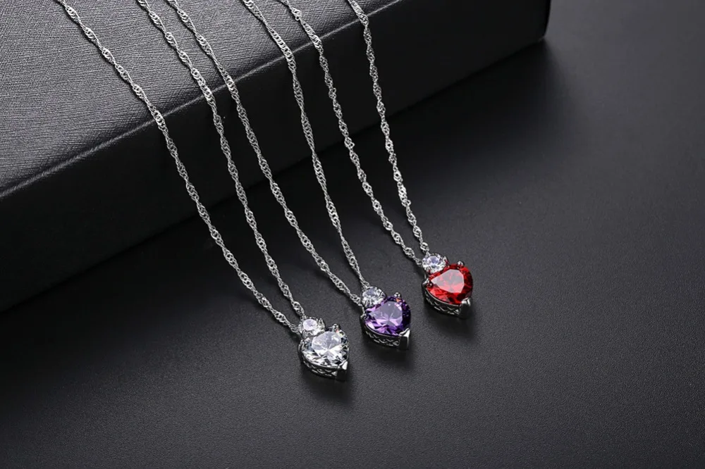 Новые Подвески в форме сердца модные Кристаллы от Swarovski ожерелья ювелирные
