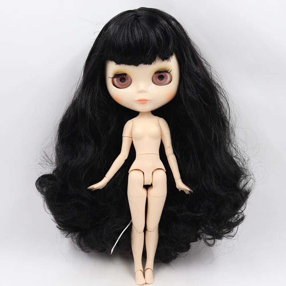 nude doll ICY Blyth Кукла № 1 глянцевое лицо белая кожа сустава тела 1/6 BJD Специальная цена 1/4 BJD, Pullip, Jerryberry, Licca игрушка подарок - Цвет: nude doll
