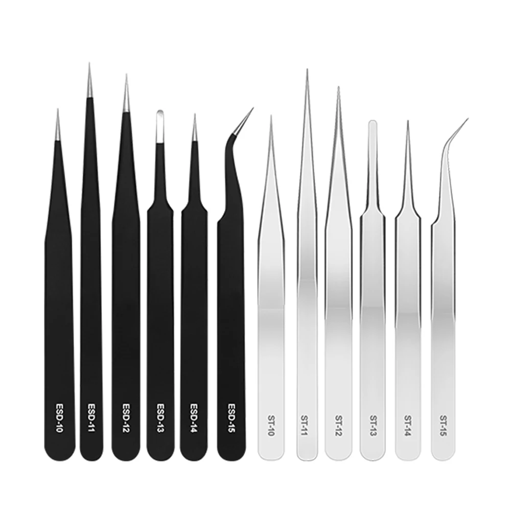 Антистатический пинцет из нержавеющей стали с острыми зажимами медицинского