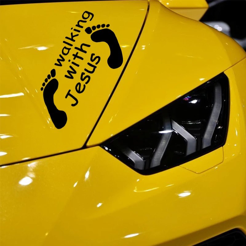 EmpireYing 8 цветов следуем за следами прогулки с Иисусом забавная наклейка на машину
