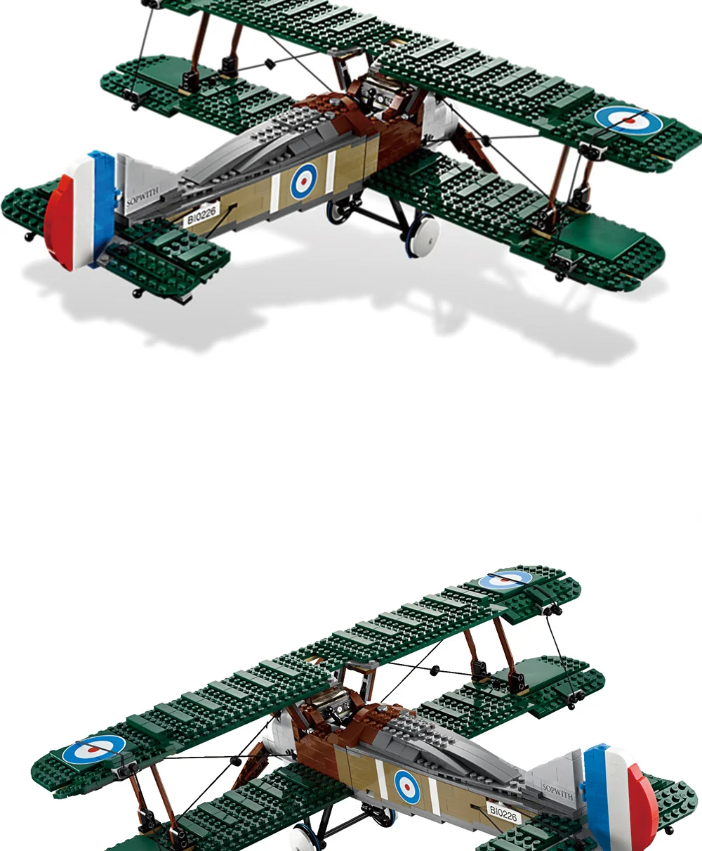 BuildMOC для 10226 эксклюзивный Sopwith верблюжья Коллекция серии конструктор Конструкторы Кирпичи подарок на день рождения S003