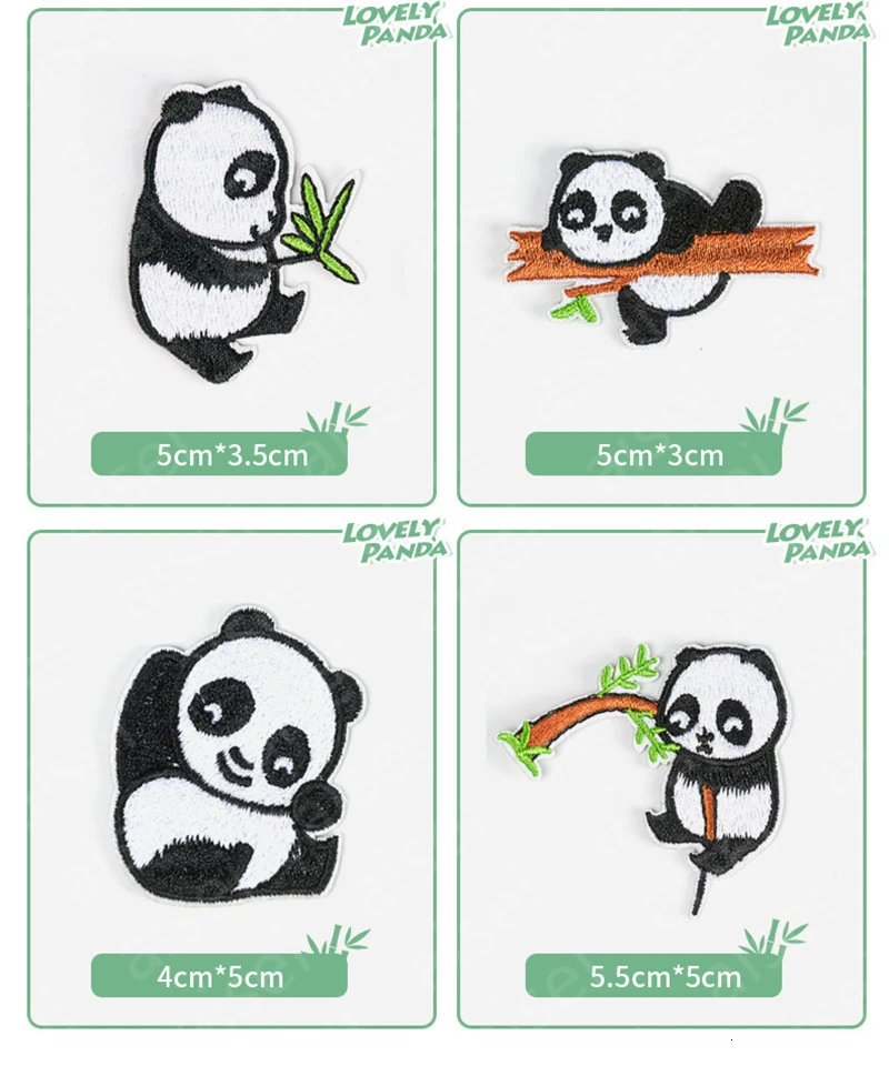 Детские нашивки ручной работы с мультяшными пандами | Дом и сад