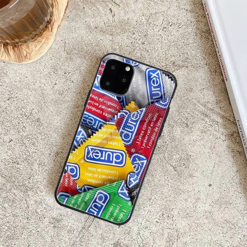 

Durex Creative Cover Coque Shell Phone Case For Iphone 6 6s 7 8 Plus XR X XS XSmax 11 12 Pro Mini Max