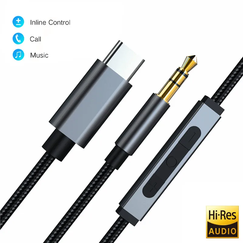 

Realtek ALC4050 USB Type-C to 3.5mm Jack Male DAC AUX HiFi Audio Cable for SAMSUNG XIAOOMI HUAWEI Pixel 2 3 4 1+7 Pro Speaker