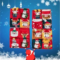 4 pairs of christmas socks home decoration socks warm autumn and winter thickened womens socks happy new year