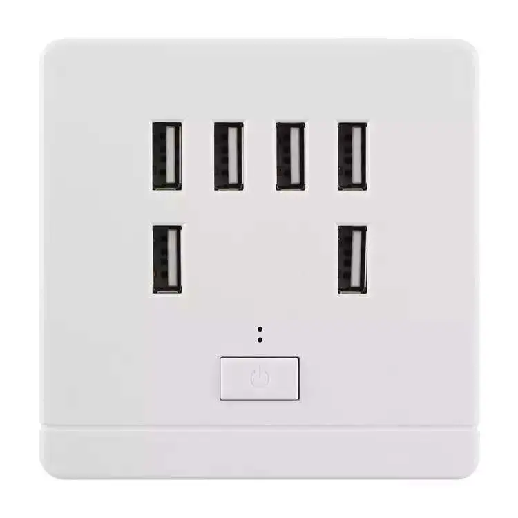 Depoguye 6 портов USB настенная розетка панель международного разъем адаптера