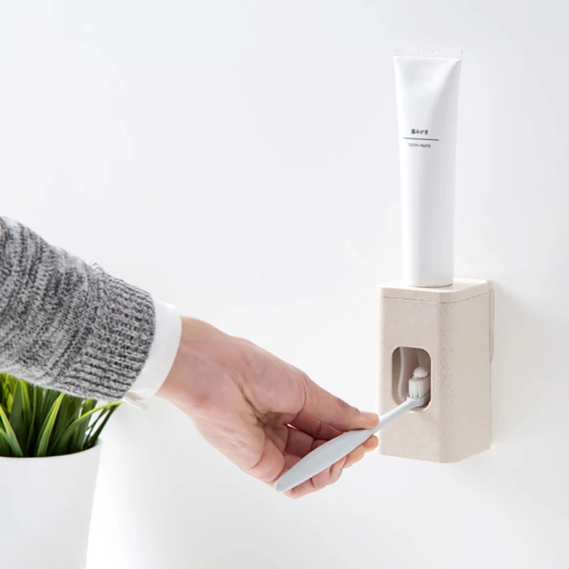 Автоматический диспенсер для зубной пасты семейный набор настенный держатель