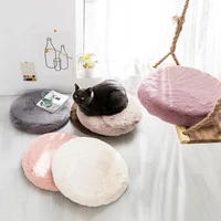 rabbit fur round cushion thickened futon removable washable chair cushion home decor room accessories room decor floor cushion