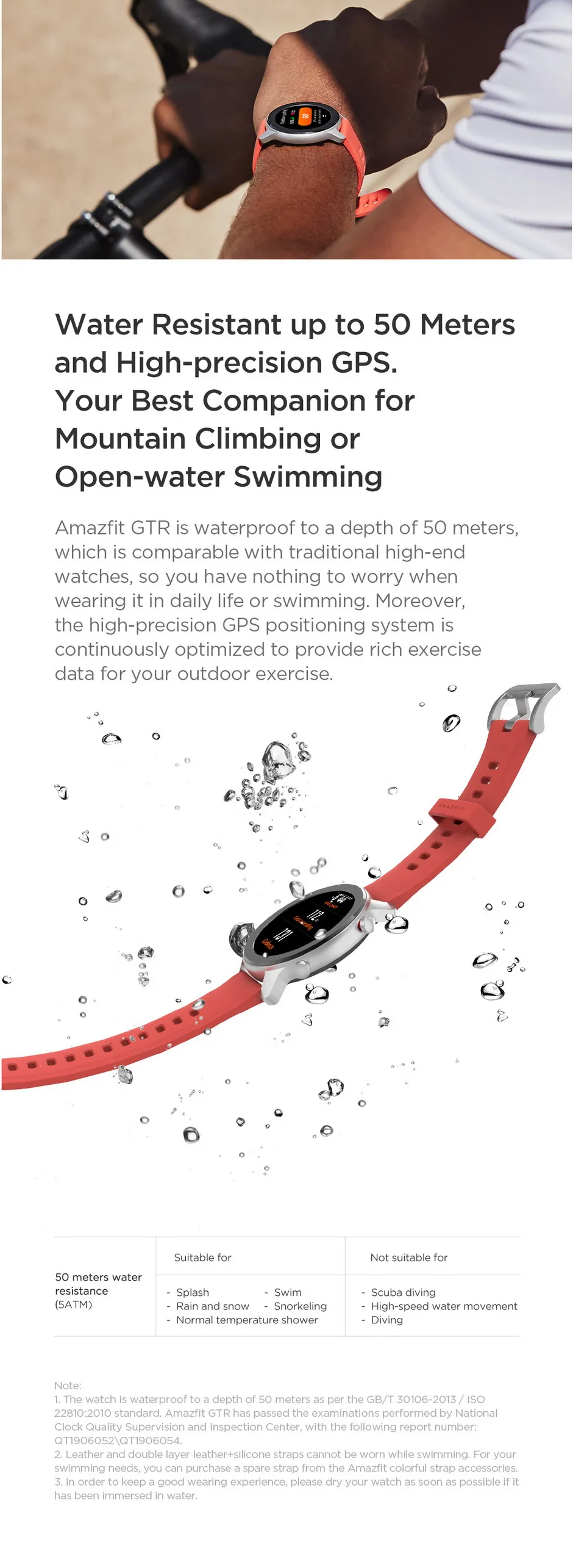 [FREE QCY наушник] Huami AMAZFIT GTR 42 мм умные часы gps 5ATM водонепроницаемые мульти-спортивные умные часы трекер здоровья 24 дня