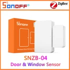 Беспроводной датчик SONOFF SNZB-04 ZigBee для двери и окна, детектор вклвыкл, оповещение, работа с приложением eWeLink Smart Home Securit