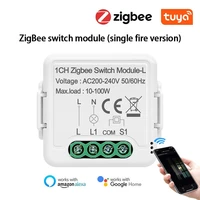 zigbee 3 0 single fire on off device 123street light switch graffiti smart mini circuit breaker switch module automation home