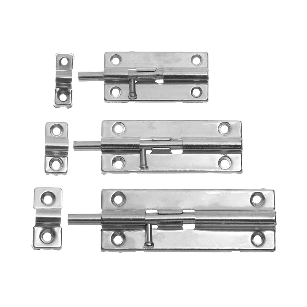 Новинка 4/5 дюйма длинная Серебристая дверная защелка из нержавеющей стали