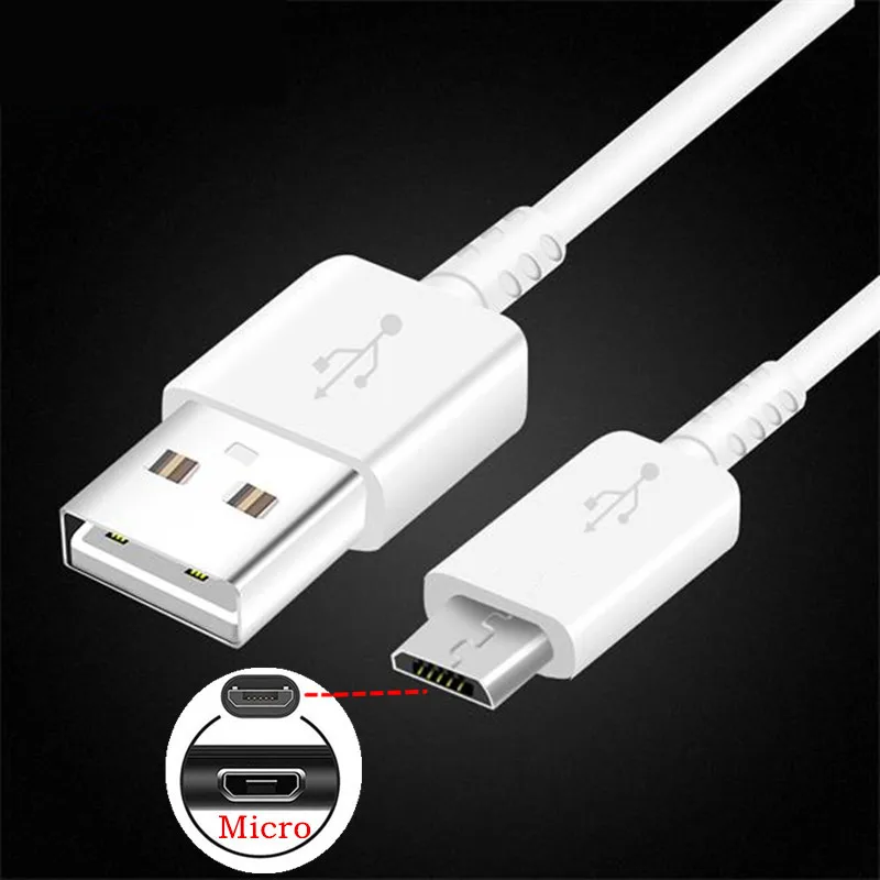 Micro USB зарядный кабель type C зарядное устройство адаптер для мобильного телефона samsung A5 A6 A7 A10 A20 A50 zte Axon 7 Nubia Z17 Mini LG G6 Q60 - Тип штекера: Only 1M Micro Cable