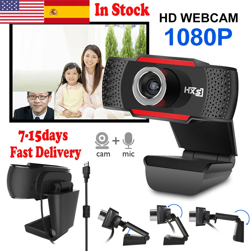 Spain US Fast Ship 1080P HD Webcam Pro Sound- For Desktop Laptop PC Streaming Video Conference Online Teaching | Компьютеры и офис