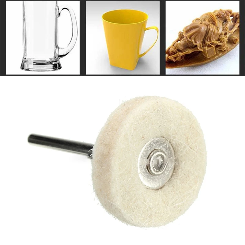 

T-Shaped Rotary Drill Grinder Brush Wool Polishing Buffing Pad Soft and Wear-resistant Wool Ball for Drill Car Paint