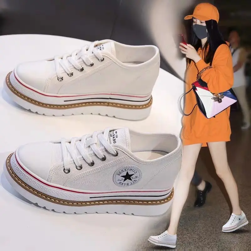 

Canvas shoes women invisible 2020 autumn new net red student Korean version of a hundred small board shoes.