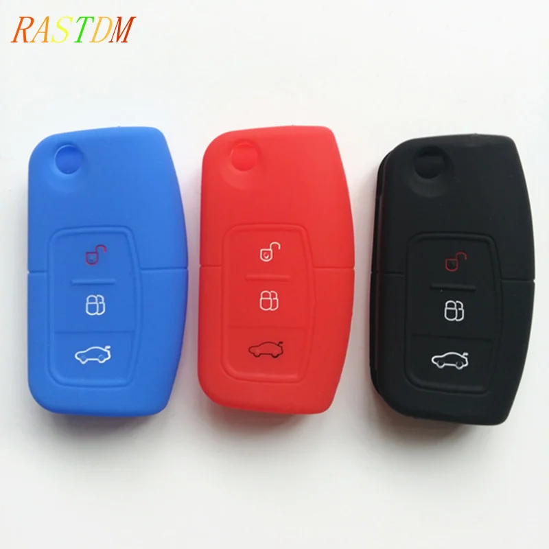 Силиконовый чехол для ключей Ford Classic Fox new Fiesta Fold Remote Key Fob автомобильный Стильный