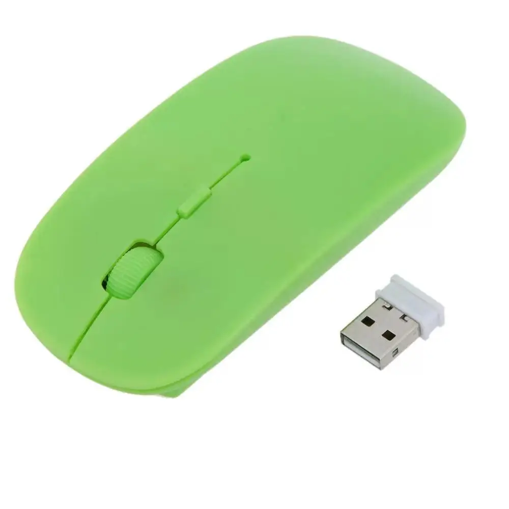 USB оптическая беспроводная компьютерная мышь 1600 DPI Ультратонкая с приемником 2 4