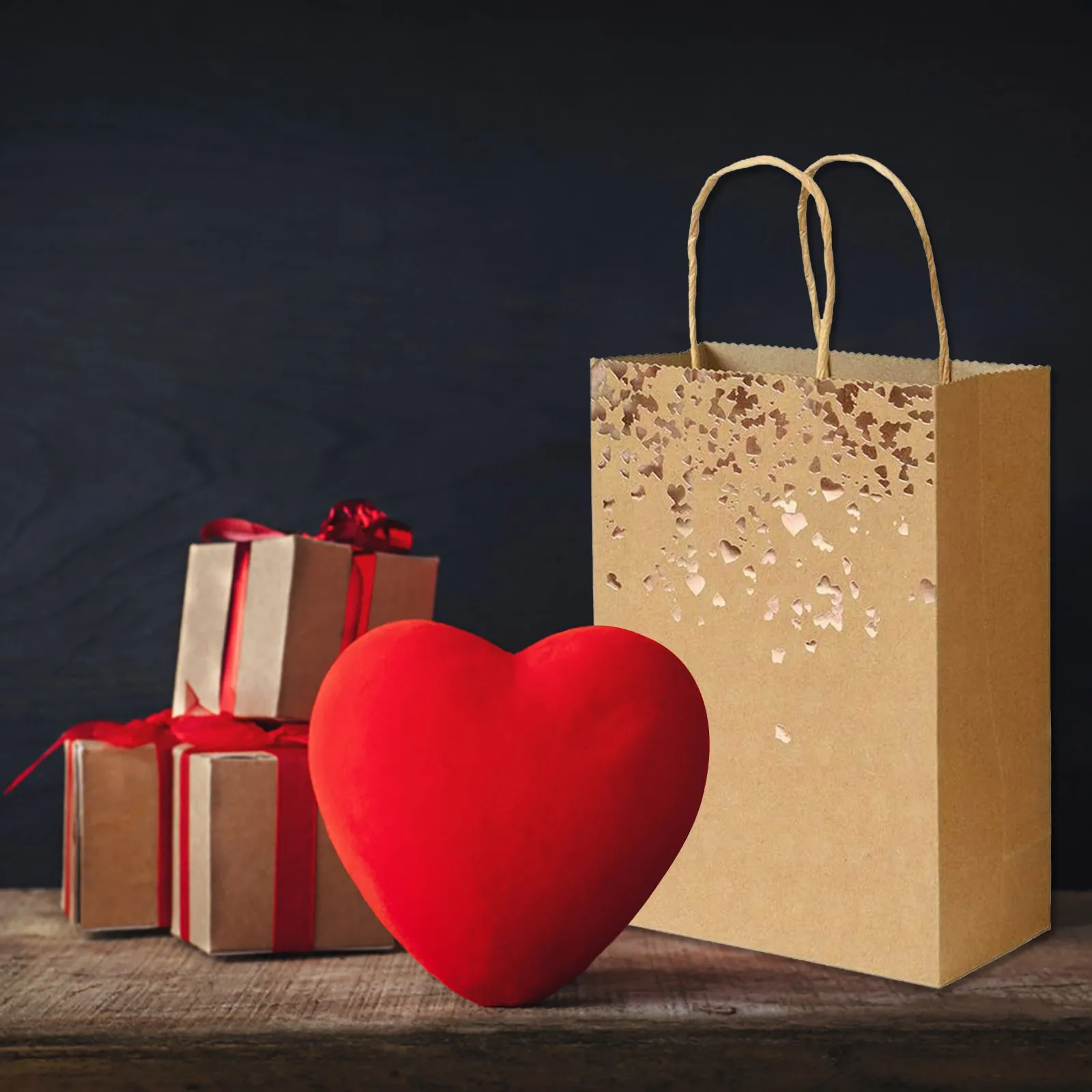 Подарочные пакеты из крафт-бумаги на день рождения свадьбу Рождество