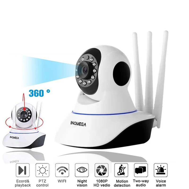 

INQMEGA HD 1080P Wireless WIFI IP Camera Home Indoor Security Monitor Smart Network Video System Two Way Audio / Night Vision