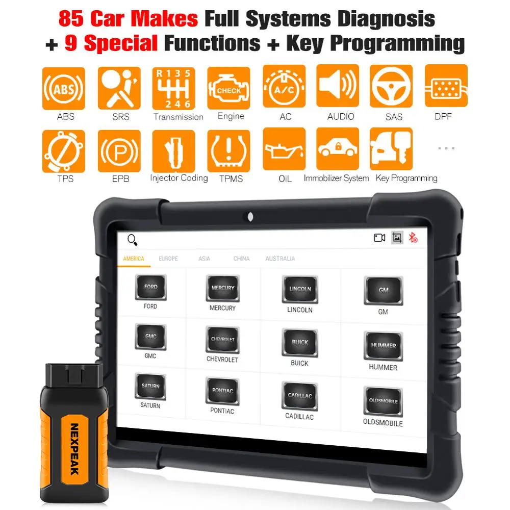 Диагностический сканер NEXPEAK K1PRO OBD2 инструмент для полной диагностики автомобиля