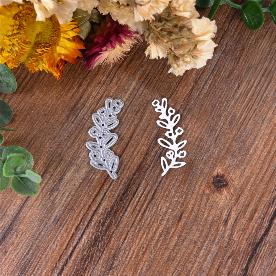 

YaMinSanNiO Plant Branch Metal Cutting Dies Craft For Scrapbooking Cards Making Die Embossing Cuts Home Decor Flower Stencil New