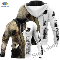 men harajuku hunting animal boar bow hunter 3d print hoodie sweatshirt zipper women pullover streetwear jacket tracksuit coat