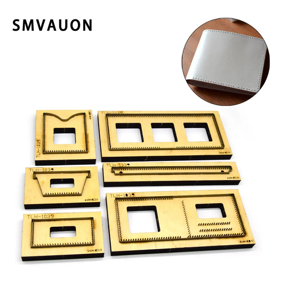 

Wooden Die Cutting Diy Short Folding Wallet Leather Mold Punch Tools Suitable For Die-Cutting Machines