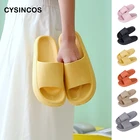 Летние шлепанцы CYSINCOS на мягкой подошве, пляжные тапочки из ЭВА, женские тапочки на толстой платформе, домашняя обувь для ванной комнаты